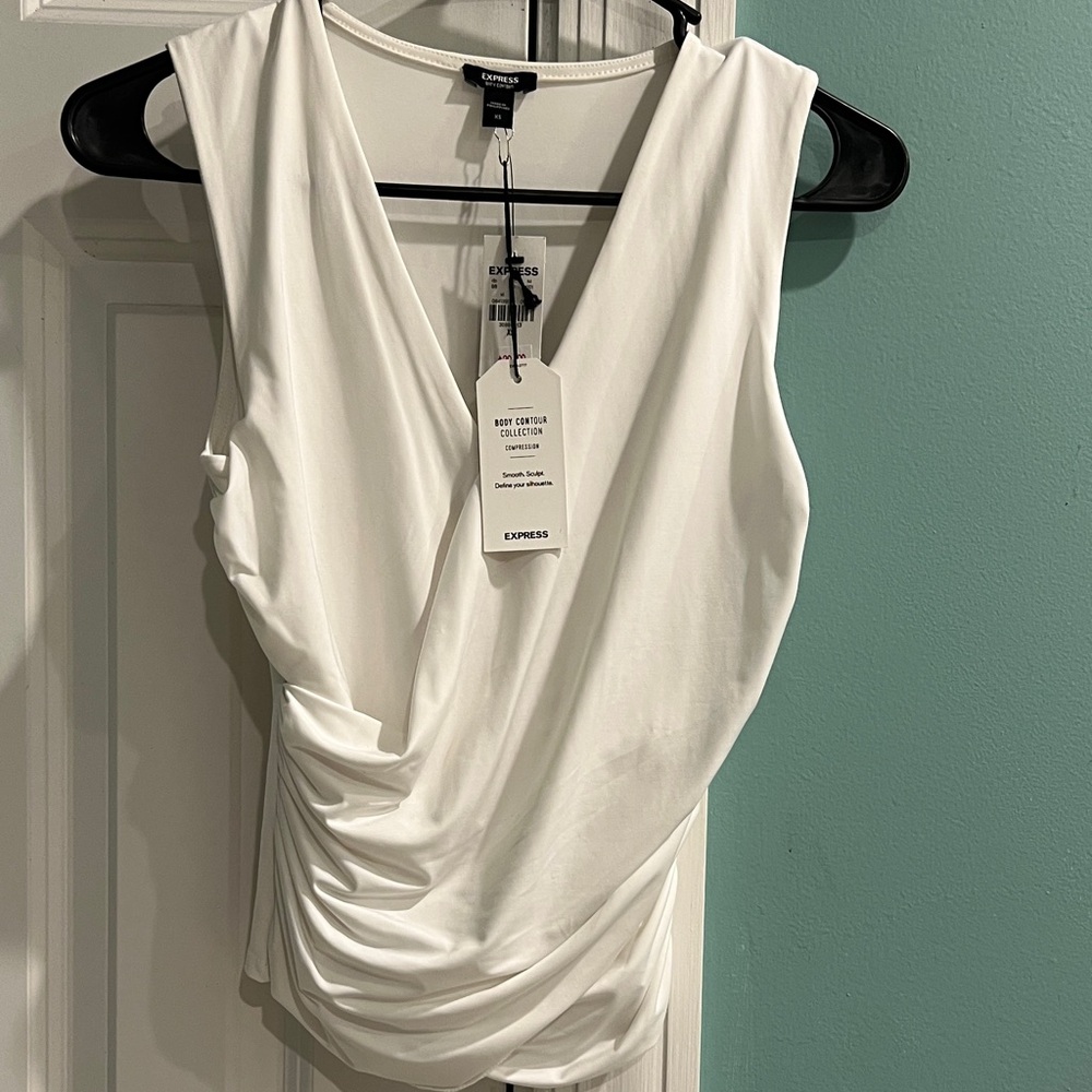 Express white body contour  Women's Blouse